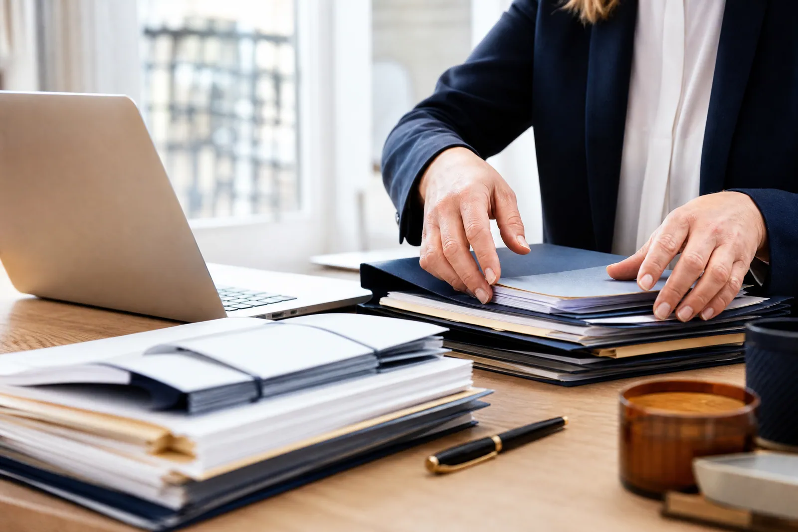 Classement de dossiers comptables sur un poste de travail