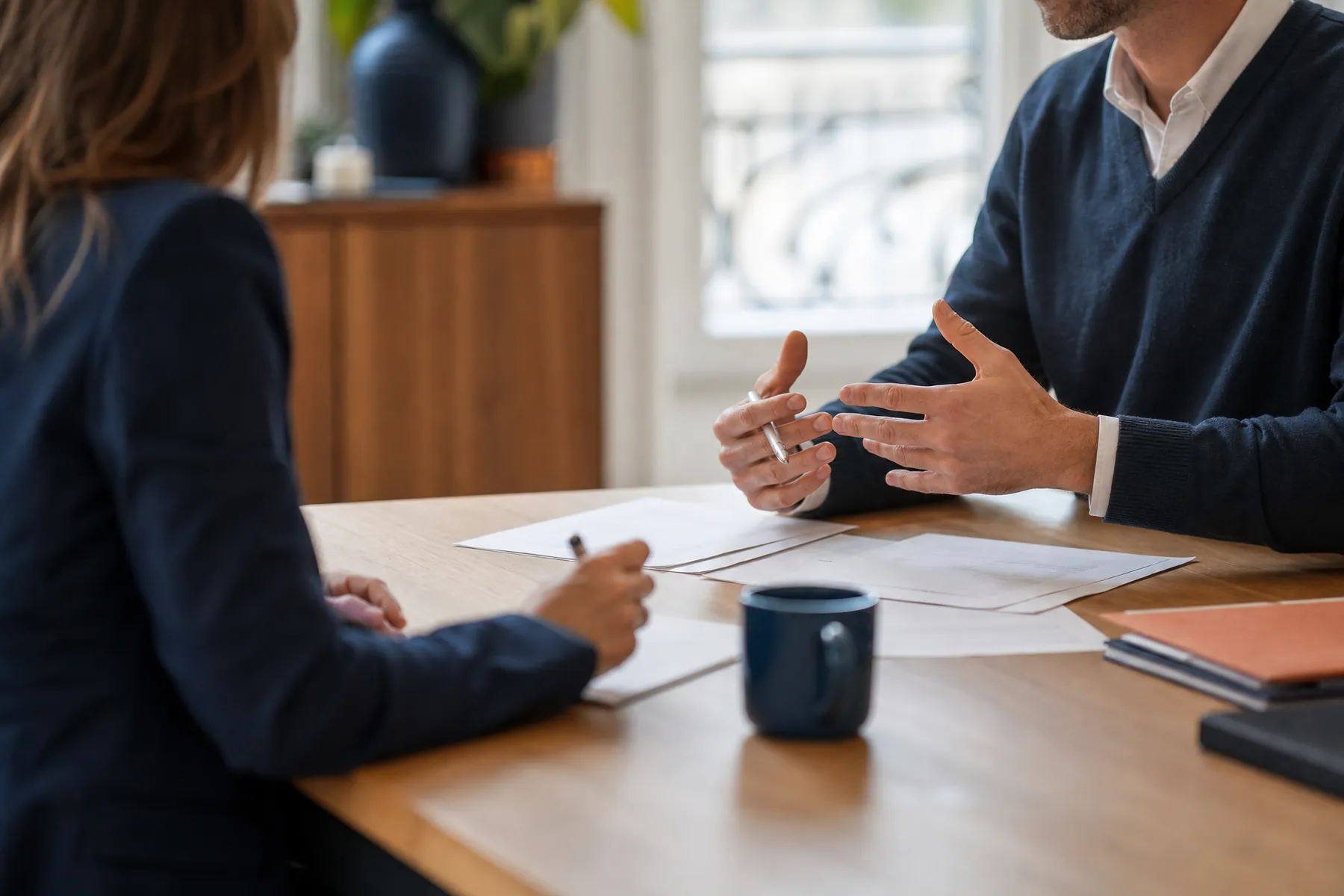 Échange de conseil en gestion avec un dirigeant